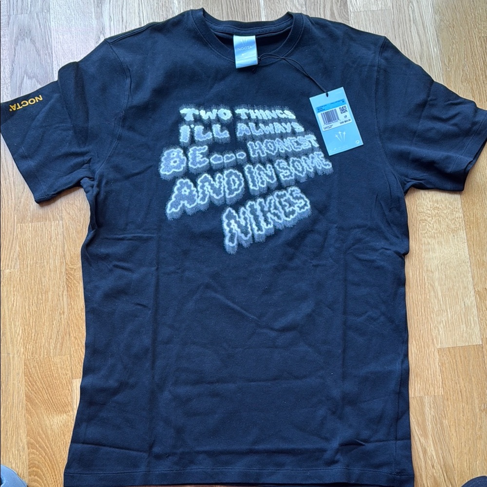 Nike x NOCTA Be Honest Black Graphic T-Shirt size Medium - NEW with Tags